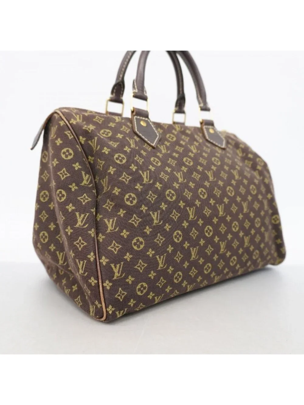 Louis Vuitton Handbag Monogram Mini Lin Speedy 30 Ebene